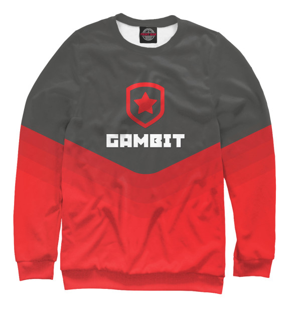 Женский свитшот с изображением Gambit Gaming Team цвета Белый