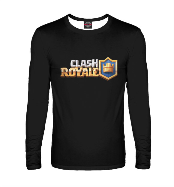 Мужской лонгслив с изображением Clash Royale цвета Белый