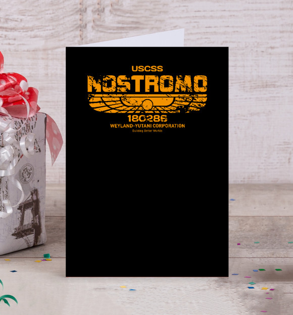 Открытка с изображением Nostromo цвета Белый