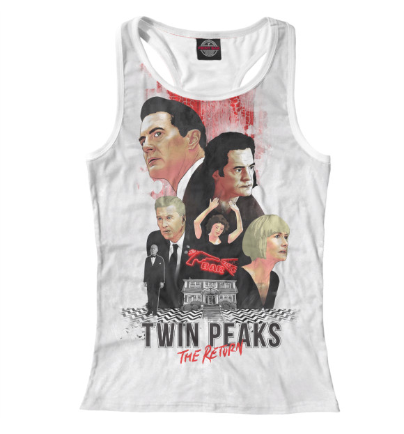 Женская майка-борцовка с изображением Twin Peaks: The Return цвета Белый