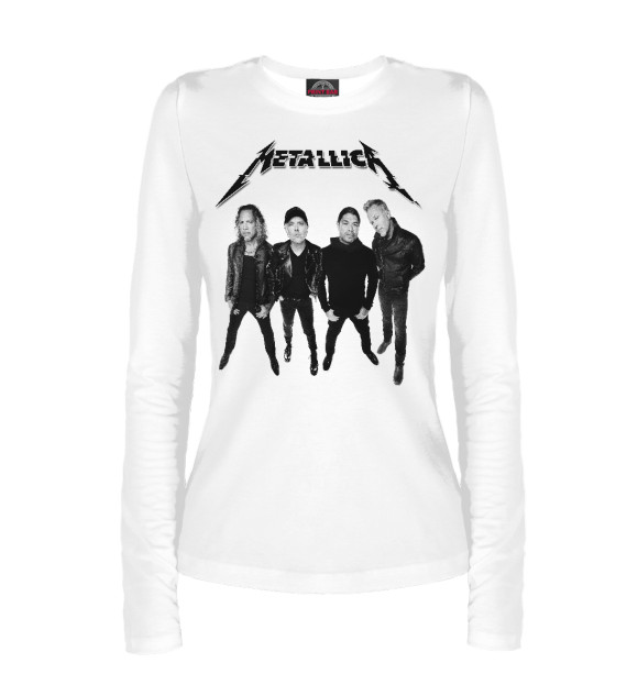 Женский лонгслив с изображением Metallica цвета Белый