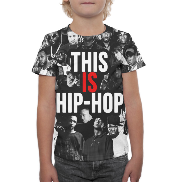 Футболка для мальчиков с изображением This is Hip-Hop цвета Белый