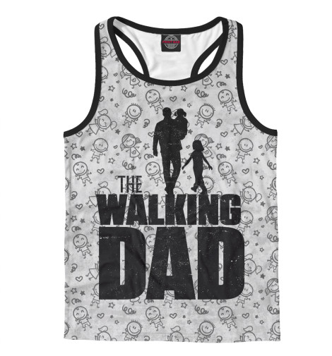 

Майки борцовки Print Bar, Белый, Walking Dad