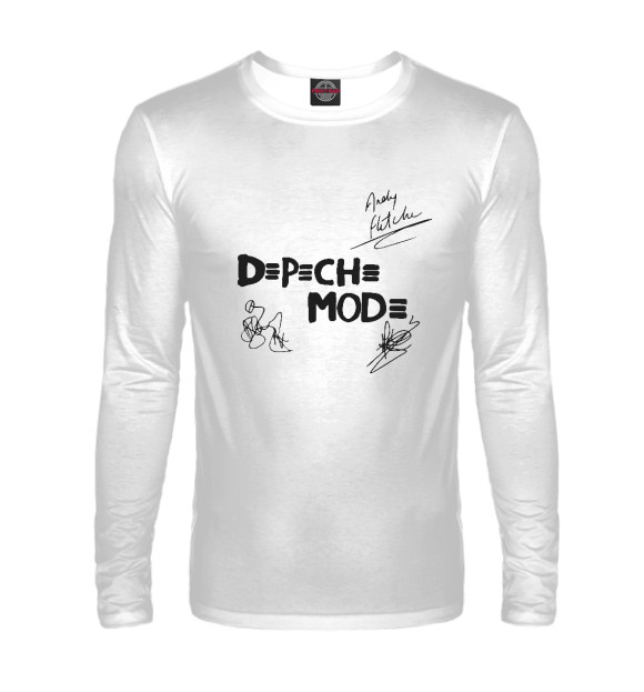 Мужской лонгслив с изображением Depeche Mode цвета Белый