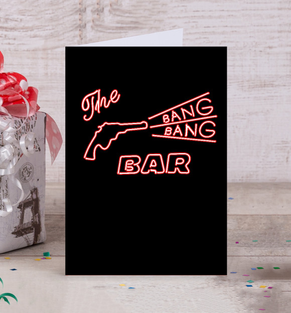 Открытка с изображением The Bang Bang Bar цвета Белый