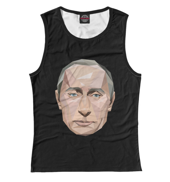 Майка для девочки с изображением Путин Мозаика цвета Белый