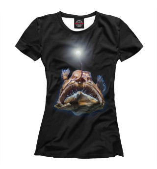 Женская футболка Глубоководный удильщик