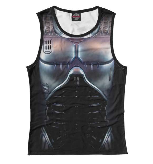 Майка для девочки с изображением Робокоп цвета Белый