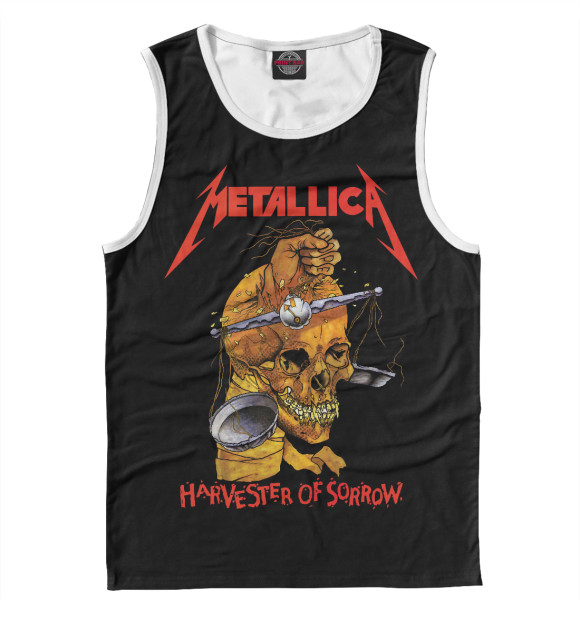 Мужская майка с изображением Metallica цвета Белый