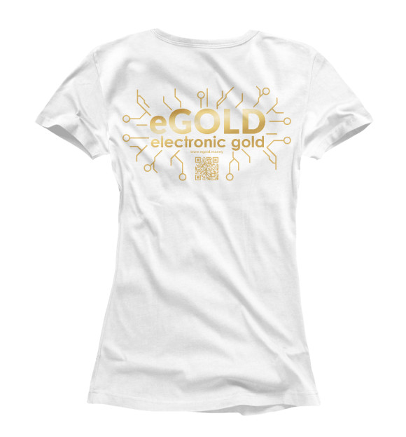 Женская футболка с изображением Electogold white eGOLD цвета Белый