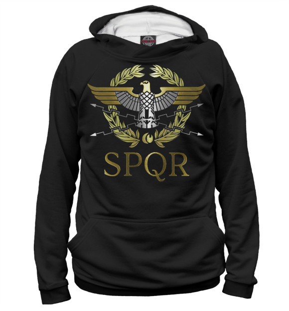 Женское худи с изображением SPQR цвета Р‘РµР»С‹Р№