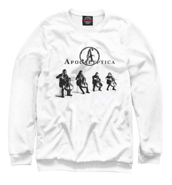 Свитшот для девочек с изображением Apocalyptica цвета Белый