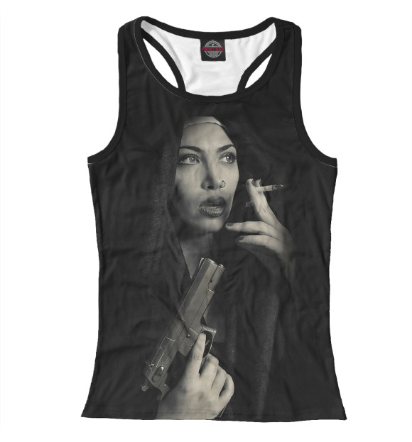 Женская майка-борцовка с изображением In God We Trust 2 цвета Белый