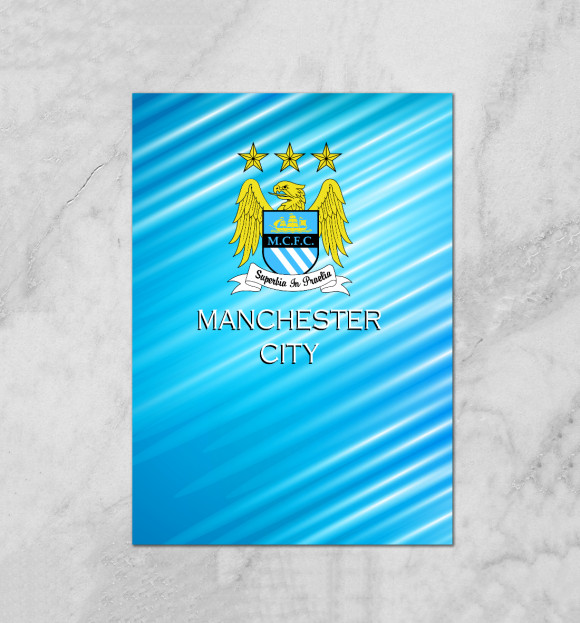 Плакат с изображением Manchester City цвета Белый