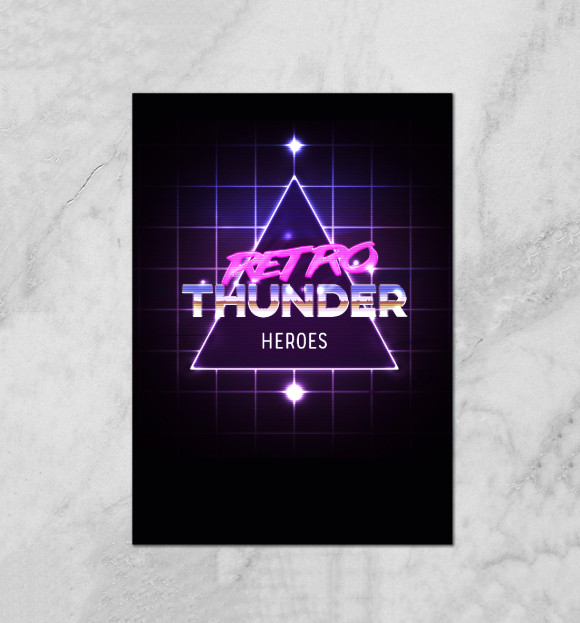 Плакат с изображением Newretrowave цвета Белый