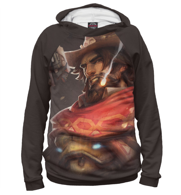 Худи для мальчика с изображением McCree цвета Белый