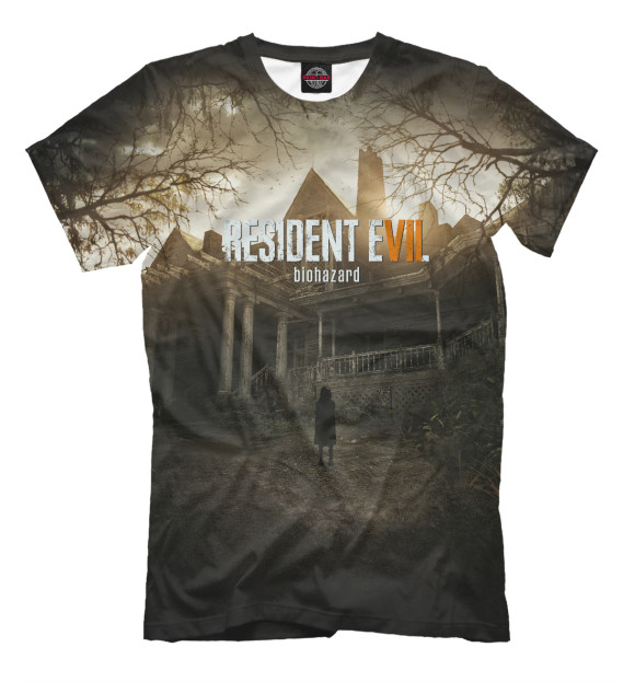 Мужская футболка с изображением Resident Evil цвета Молочно-белый