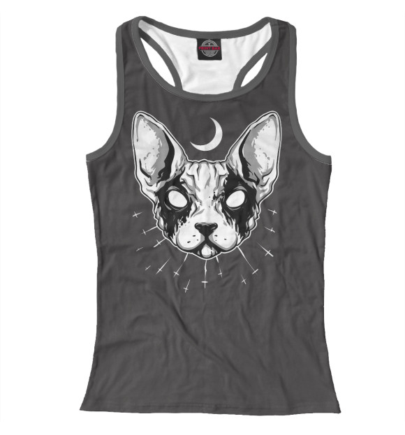 Женская майка-борцовка с изображением Сфинкс цвета Белый