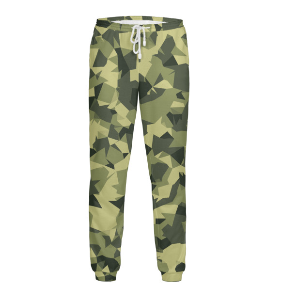 Мужские спортивные штаны с изображением Милитари цвета Белый