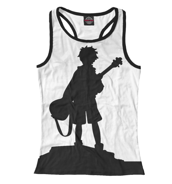 Женская майка-борцовка с изображением Rock kid цвета Белый