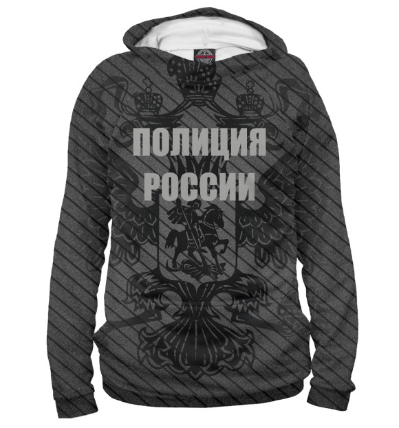 Женское худи с изображением Полиция цвета Белый