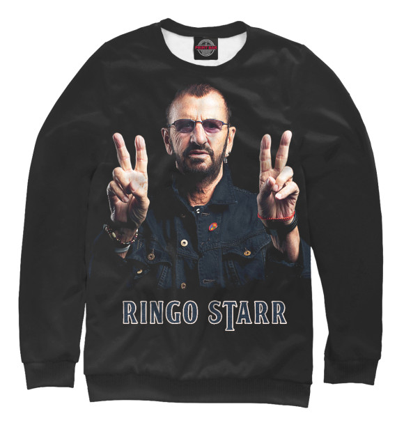 Женский свитшот с изображением Ringo Starr цвета Белый