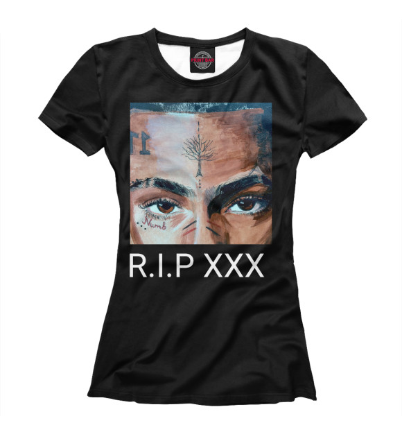Футболка для девочек с изображением XXXtentacion цвета Белый