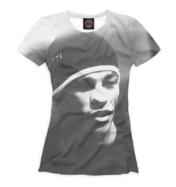 Женская футболка с изображением Бокс цвета Белый