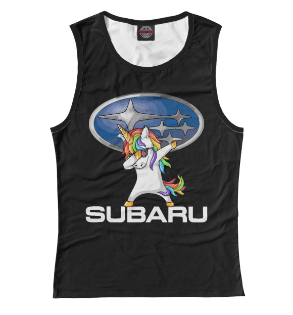 Майка для девочки с изображением Subaru цвета Белый