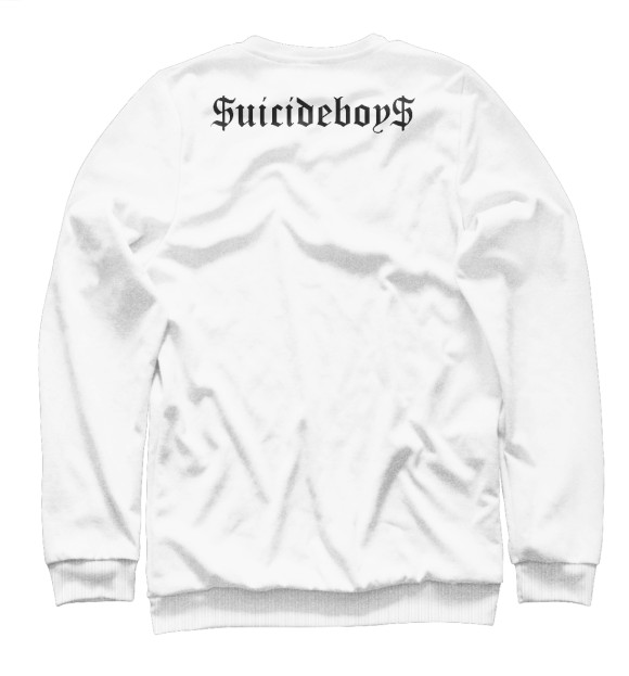 Свитшот для девочек с изображением $uicideboy$ цвета Белый