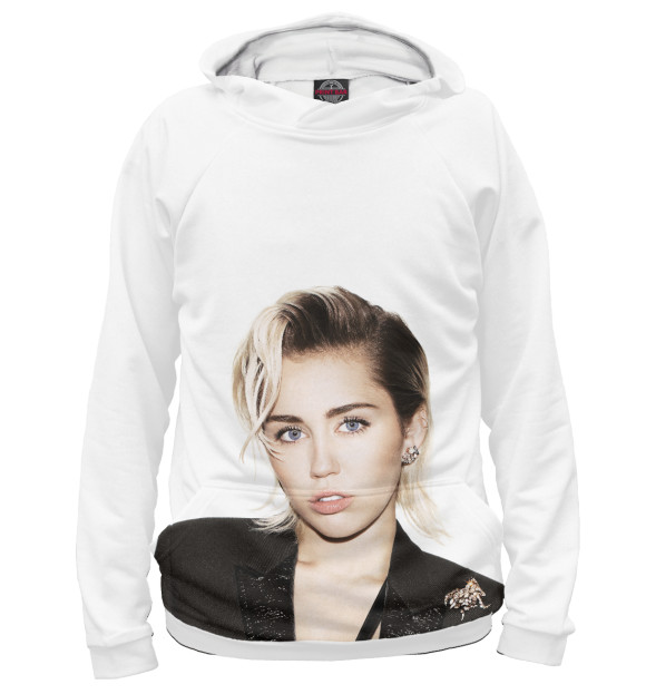 Худи для девочки с изображением Miley Cyrus цвета Белый