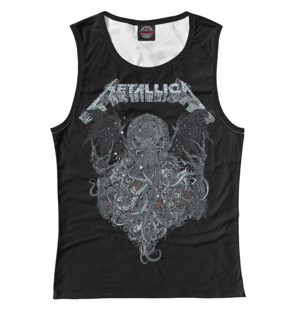 Майка для девочки с изображением Metallica цвета Белый