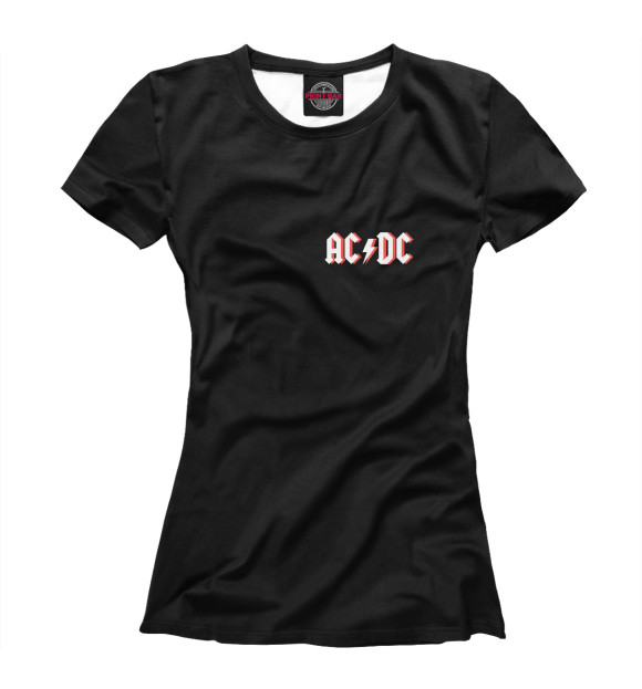 Футболка для девочек с изображением AC/DC цвета Белый