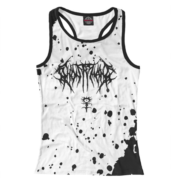 Женская майка-борцовка с изображением Ghostemane цвета Белый