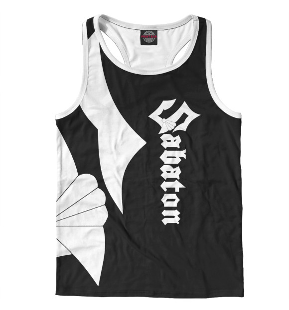 Мужская майка-борцовка с изображением Sabaton цвета Белый