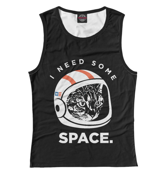 Майка для девочки с изображением Need Some Space цвета Белый