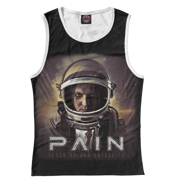 Женская майка с изображением Pain цвета Белый
