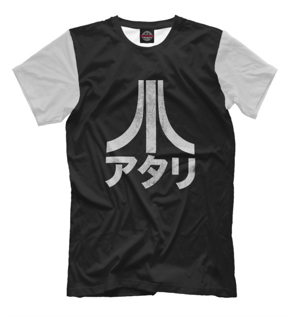 Мужская футболка с изображением atari japan цвета Черный