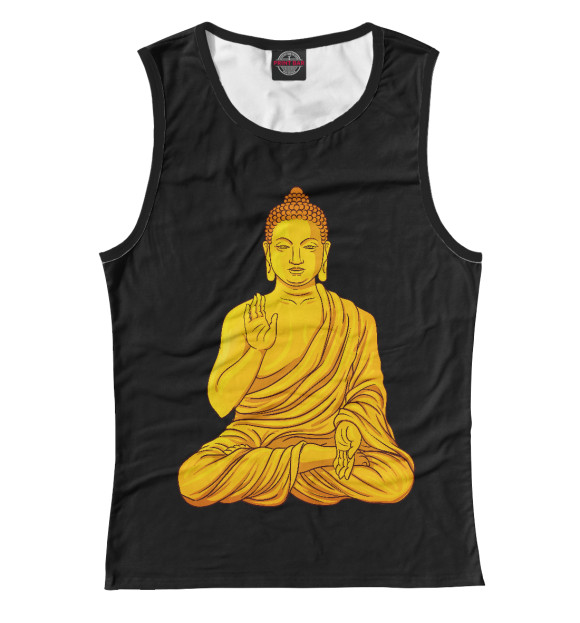 Майка для девочки с изображением Будда цвета Белый