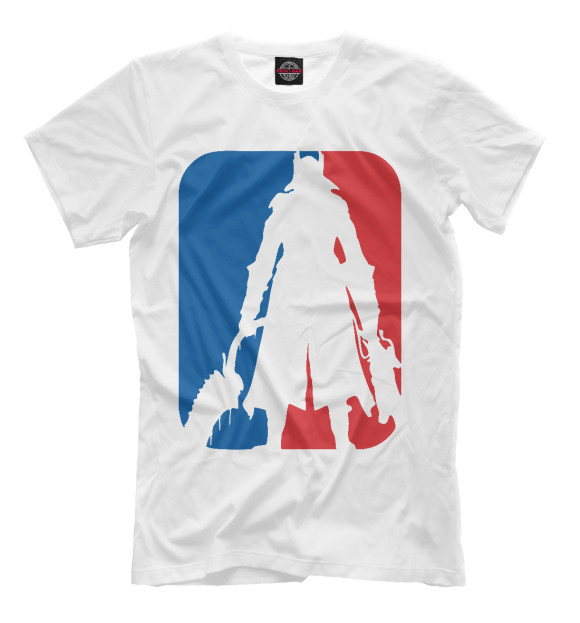 Мужская футболка с изображением Bloodborne цвета Молочно-белый