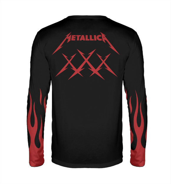 Мужской лонгслив с изображением Metallica цвета Белый