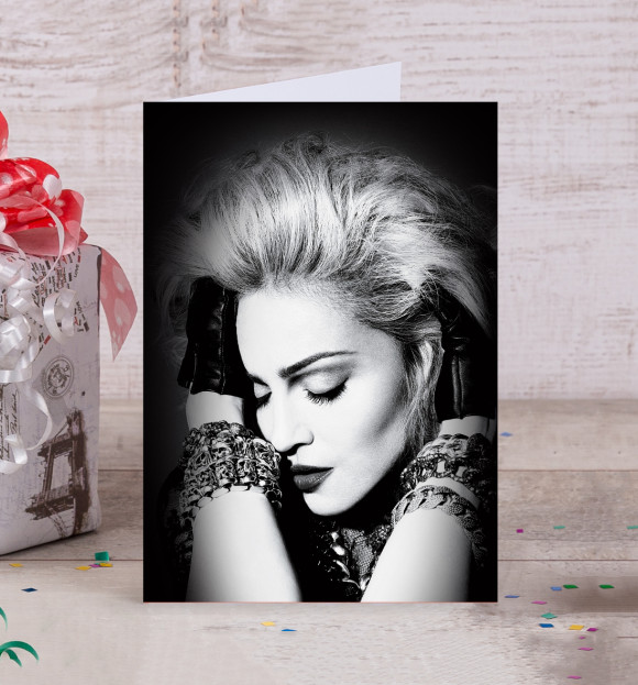 Открытка с изображением Madonna цвета Белый