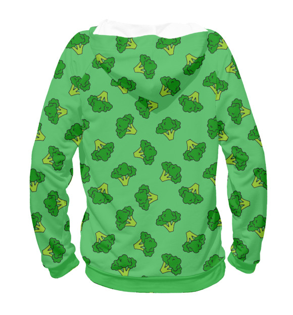 Мужское худи с изображением Брокколи цвета Белый