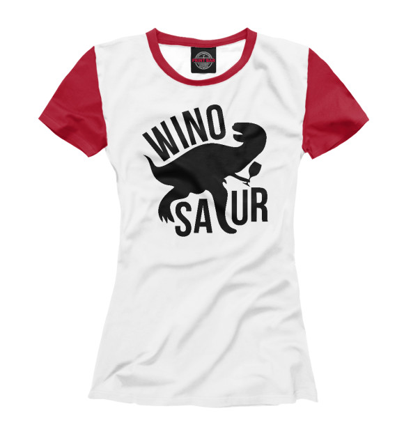 Футболка для девочек с изображением Winosaur цвета Белый