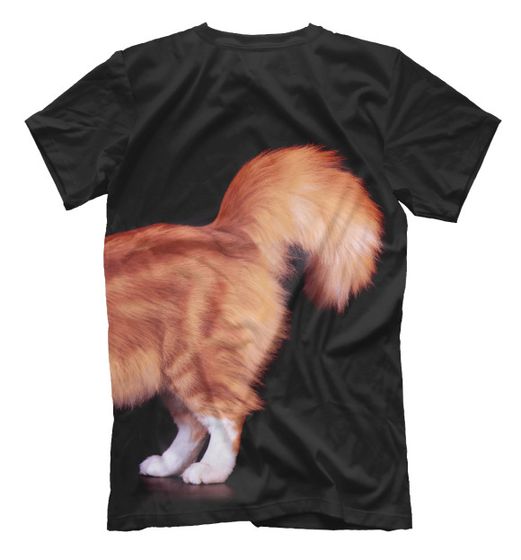 Футболка для мальчиков с изображением Кот подмышкой цвета Белый