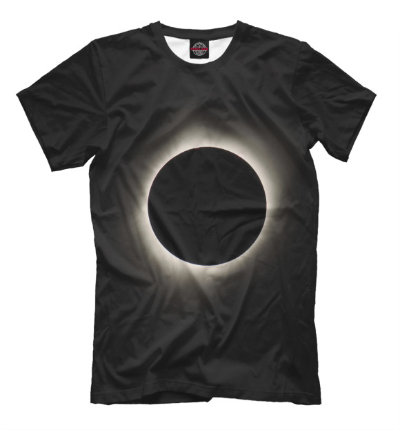 Мужская футболка с изображением Затмение цвета Черный