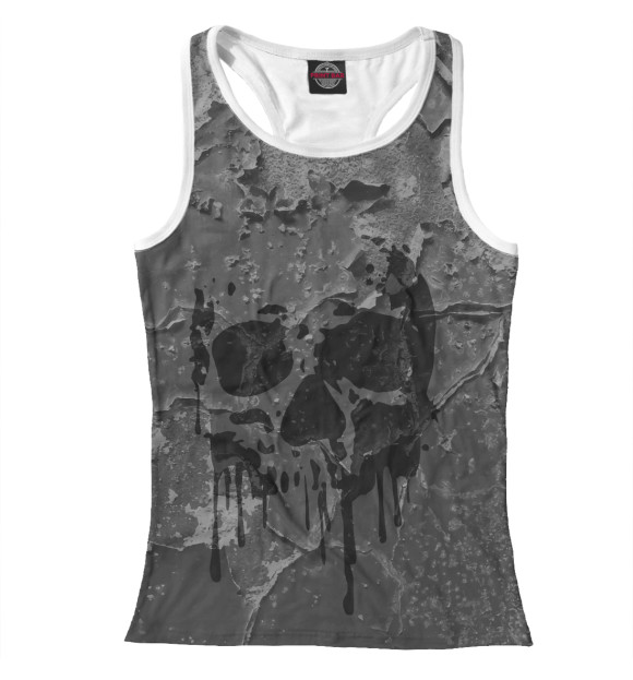 Женская майка-борцовка с изображением Wall цвета Белый