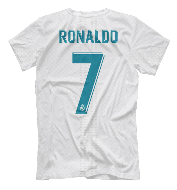 Мужская футболка с изображением Криштиану Роналду Форма Домашняя 17/18 цвета Белый