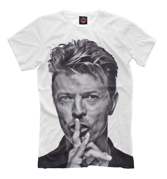 Футболка для мальчиков с изображением David Bowie цвета Молочно-белый