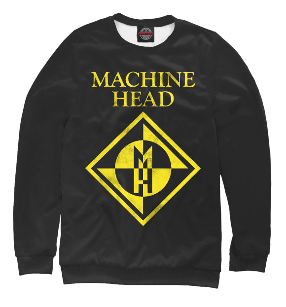Мужской свитшот с изображением Machine Head цвета Белый